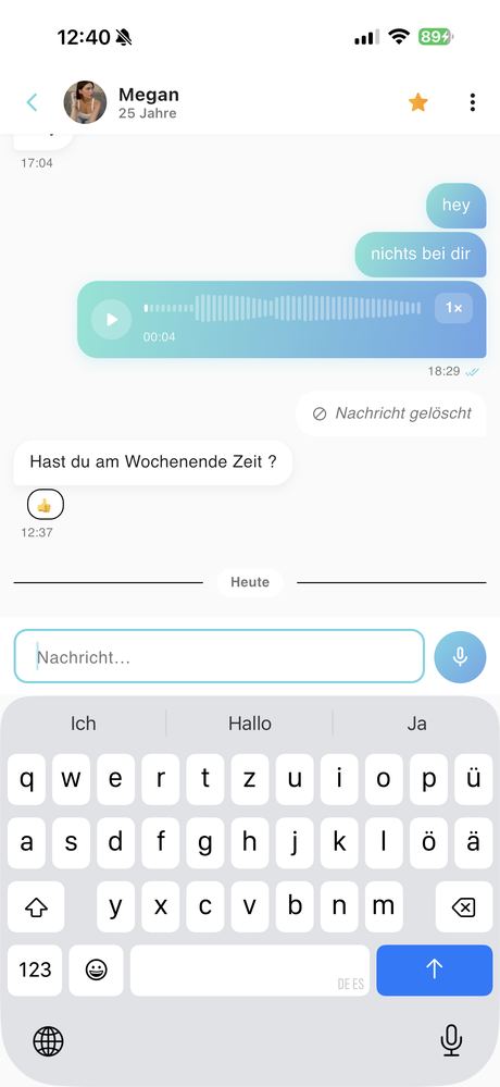 Chat mit Sprachnachricht